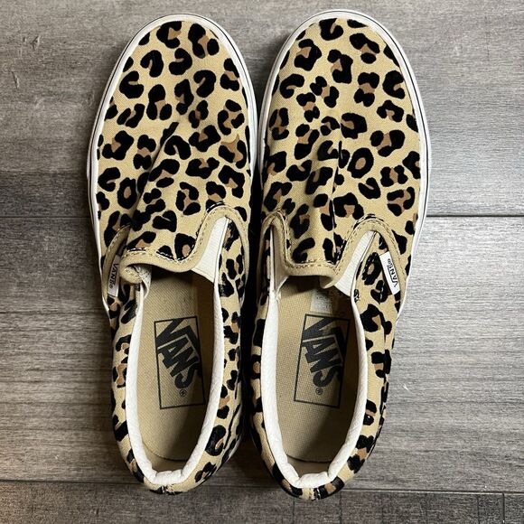 Vans Classic Slip On Cheetah Print Canvas Skate Shoes Women's Size 6.5 Men's 5 - Picture 6 of 9